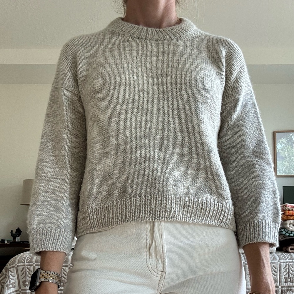 Hand knit merino wool sweater